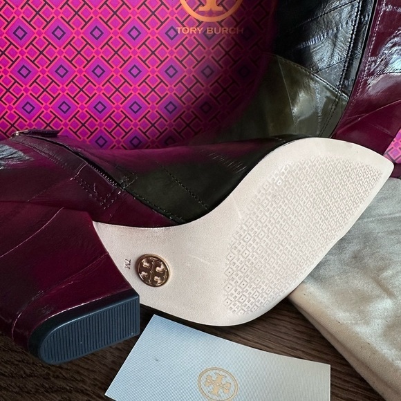 NWT！NEW！Tory Burch Lila zip up Ankle Bootie 90MM Women Multi Leather Color US 7 - Picture 5 of 10